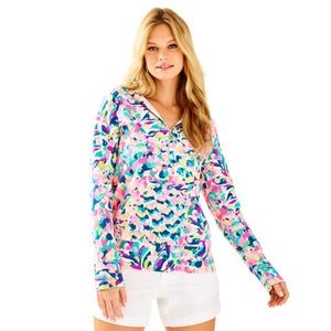 EUC L Lilly Pulitzer UPF50 luxletic hooded popover